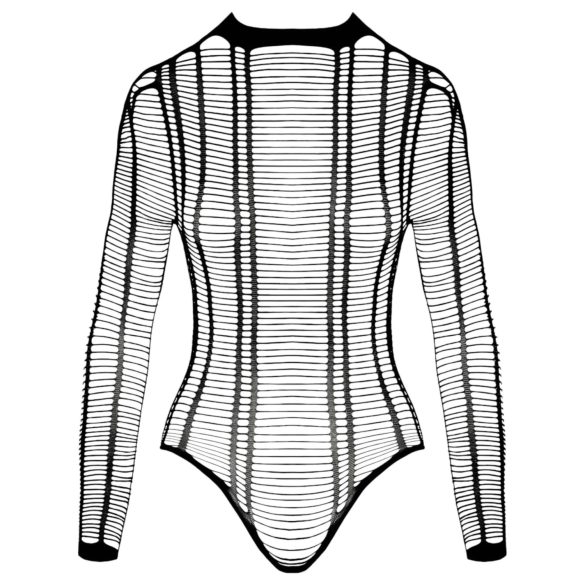 Cottelli - Gestreifter offener Body (Schwarz) - S-L