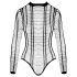 Cottelli - Gestreifter offener Body (Schwarz) - S-L