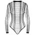 Cottelli - Gestreifter offener Body (Schwarz) - S-L