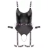 Cottelli - Offener Bondage-Body mit Handschellen (Schwarz)