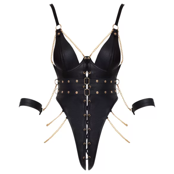 Cottelli - Bondage-Body mit Ketten (schwarz) - M