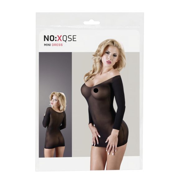 NO:XQSE - Langärmliger, transparenter Catsuit - Schwarz (S-L)