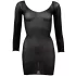 NO:XQSE - Langarm, transparente Catsuit - Schwarz (S-L)
