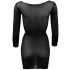 NO:XQSE - Langarm, transparente Catsuit - Schwarz (S-L)