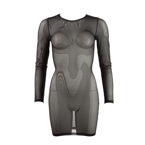 Cottelli - Langärmliges, transparentes Kleid (schwarz) - XL