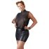 Cottelli Plus Size - Glänzendes Chiffonkleid (Schwarz) - 2XL