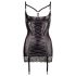 Abierta Fina - Satin-Glanz Hebe-Kleid (schwarz) - 80B/M