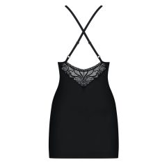   Obsessive 828-CHE-1 - Strass-geschmücktes Kleid mit Tanga (Schwarz)