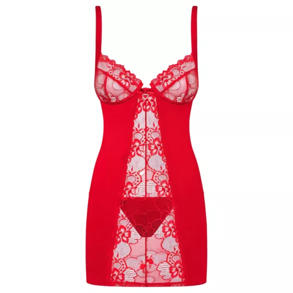 Obsessive Heartina - Negligé und String (rot)