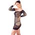 Mandy Mystery - Netzkleid mit Strass & Tanga schwarz (S-L)