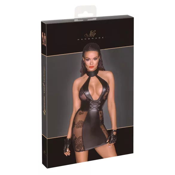Noir - geschnürtes Minikleid (schwarz)