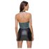 Cottelli - Schnürungsspitzenglanzkleid (schwarz-grün) - XL