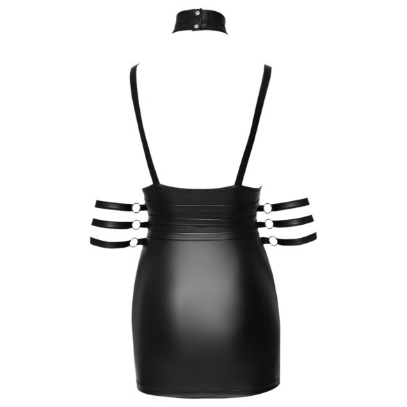 Cottelli Bondage - glänzendes Minikleid mit Halsband (schwarz)