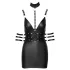 Cottelli Bondage - glänzendes Minikleid mit Halsband (schwarz) - M