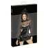 Noir - Transparentes Glanzkleid mit Oberteil (Schwarz) - XL