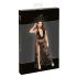Noir - Vollständig transparenter Maxikleid mit Blumenmuster (Schwarz) - XL