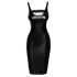 Noir - Geschnittenes Kunstlederkleid (Schwarz)