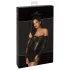 Noir - Glänzendes Kleid mit Spitzeneinsatz (schwarz)