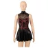 Cottelli - Korsagenförmiges Minikleid aus Spitze (schwarz)