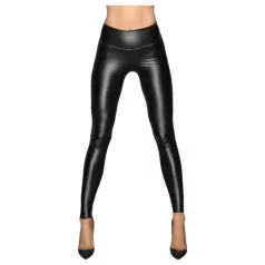 Noir - lange, glänzende Leggings (Schwarz) - M