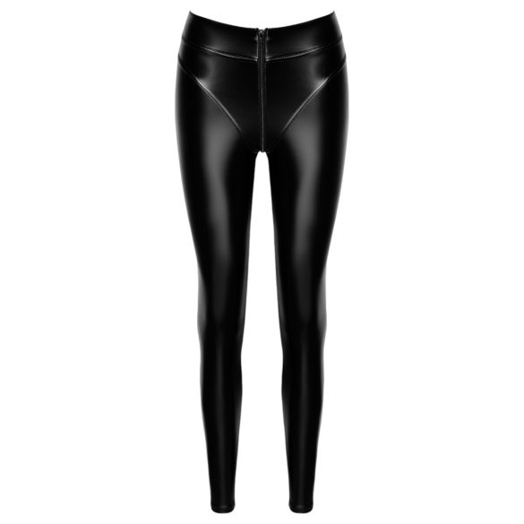 Noir - glänzende lange Hose (schwarz)