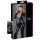 Cottelli Plus Size - Glänzender Langarm-Party-Overall (Schwarz)