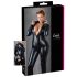 Cottelli Plus Size - Glänzender Langarm-Party-Overall (Schwarz)