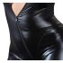 Cottelli Plus Size - Glänzender Langarm-Party-Overall (Schwarz)