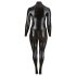 Cottelli Plus Size - Glänzender Langarm-Party-Overall (Schwarz)