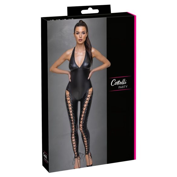 Cottelli Party - Schnür-Overall Neckholder (schwarz) - M