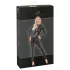 Noir - Schlangenhaut-Look, langer Overall (schwarz)
