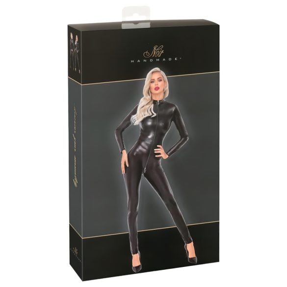 Noir - Langer Jumpsuit mit Schlangenledermuster (Schwarz) - M