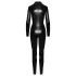 Noir - Schlangenhaut-Look, langer Overall (schwarz) - M
