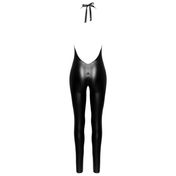 Noir - Tief ausgeschnittener, neckholder Overall (Schwarz) - M