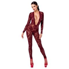 Noir Kink Royal - transparente Catsuit (Rot) - M