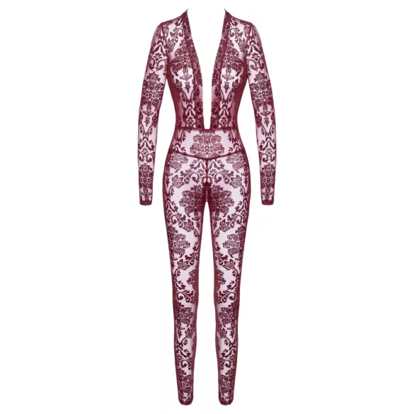 Noir Kink Royal - transparente Catsuit (Rot) - M