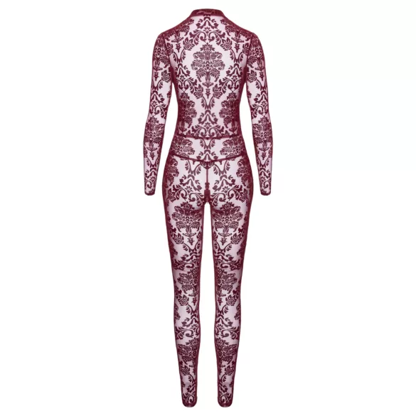 Noir Kink Royal - transparente Catsuit (Rot) - M