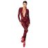 Noir Kink Royal - transparente Catsuit (Rot) - L