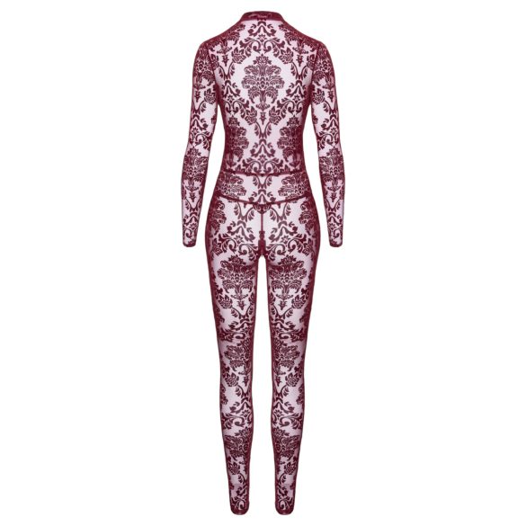 Noir Kink Royal - transparente Catsuit (Rot) - L