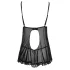 Cottelli - Luftiges, gerüschtes Babydoll (schwarz) - L