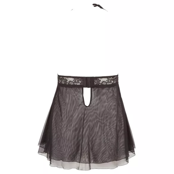 Cottelli Plus Size - Luftiger, Spitzen-Babydoll (schwarz)