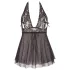 Cottelli Plus Size - Luftiger, Spitzen-Babydoll (schwarz) - 2XL