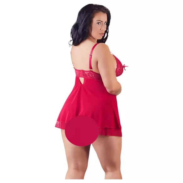 Cottelli Plus Size - Spitzen Babydoll (Rot) - XL