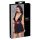 Cottelli Bondage - Spitzenbabydoll mit Halsband (schwarz)