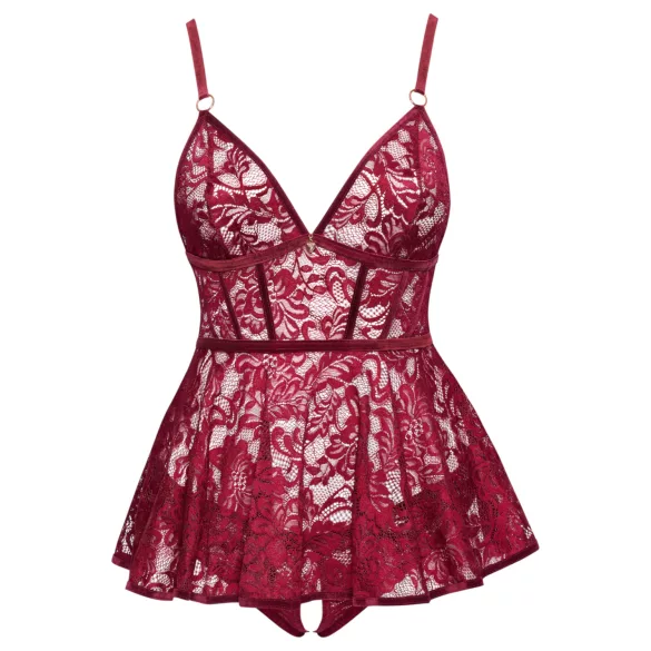 Cottelli Curves - Spitzen-Minikelid-Set (Rot)