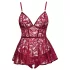 Cottelli Curves - Spitzen-Minikelid-Set (Rot)