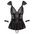 Cottelli Bondage - Spitzen Minikleid mit Handschellen (schwarz) - L