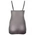 Cottelli Plus Size - Spitzen-Negligé transparent (schwarz)