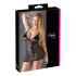 Cottelli Plus Size - Spitzen-Negligé Schwarz - 3XL