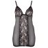 Cottelli Plus Size - Spitzen-Negligé Schwarz - 3XL